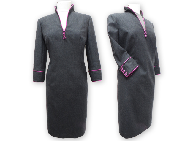 Handmade designer grey dress