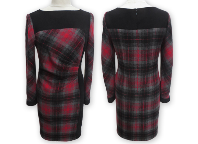 Handmade designer tartan dress